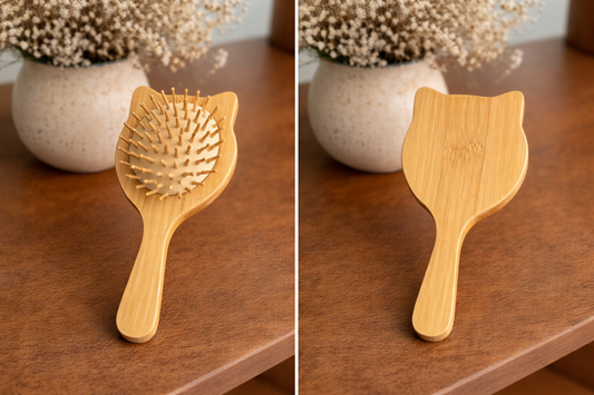 Cepillo de Bambú infantil gatito