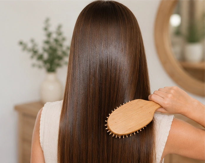 Cabello suave y desenredado con spray natural Adiós Nudos